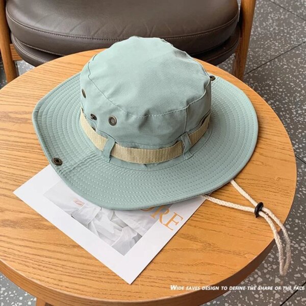 Chapeaux de soleil pour hommes et femmes, casquette de pêche en plein air, protection anti-UV à large bord, chapeau de randonnée d'été, casquettes de poisson Suffolk, E27