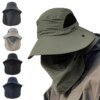 21233-38ff44.jpg Chapeau Ă large bord avec protection UV pour homme et femme, casquette de soleil pour voyage, plage, escalade, pĂȘche, randonnĂ©e, Ă©tĂ©