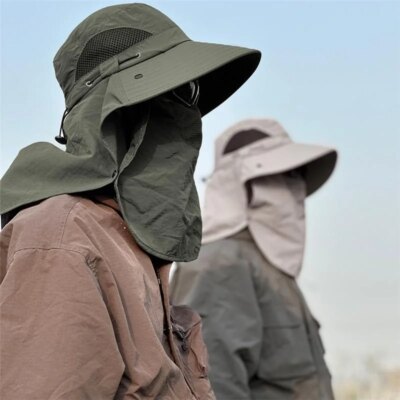 Chapeau à large bord avec protection UV pour homme et femme, casquette de soleil pour voyage, plage, escalade, pêche, randonnée, été