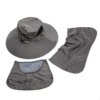 Summer Sun Hats UV Protection Outdoor Hunting Fishing Cap for Men Women Hiking Camping Visor Bucket Hat Removable Fisherman Hat