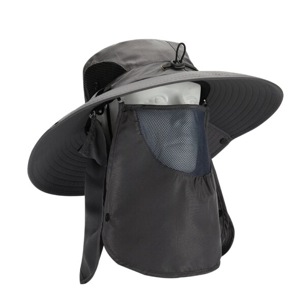 Summer Sun Hats UV Protection Outdoor Hunting Fishing Cap for Men Women Hiking Camping Visor Bucket Hat Removable Fisherman Hat – Image 2