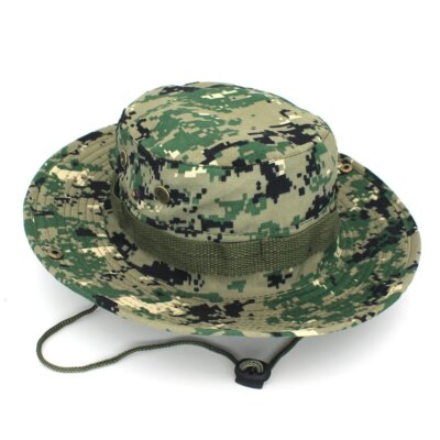 CamSolomon-DulCap Military Boonie Hat, US Army Caps, Camo Men, Outdoor Sports Sun Cap, E27, Fishing, Hiking Hunting Hats, 60cm