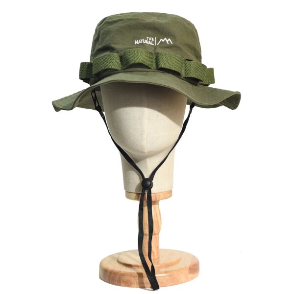 Chapeau seau en coton pour hommes et femmes, solide, respirant, décontracté, Boonie, pêche, mode, Safari, été, randonnée, soleil – Image 3