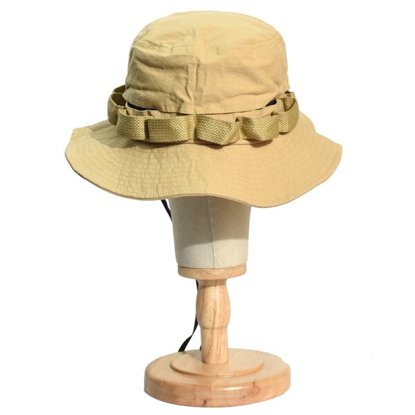 Chapeau seau en coton pour hommes et femmes, solide, respirant, décontracté, Boonie, pêche, mode, Safari, été, randonnée, soleil – Image 5