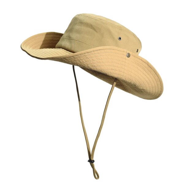 Chapeaux seau d'été pour hommes et femmes, chapeau de pêche à séchage rapide, Panama respirant, casquette de chasse, casquette de Protection solaire en plein air – Image 4
