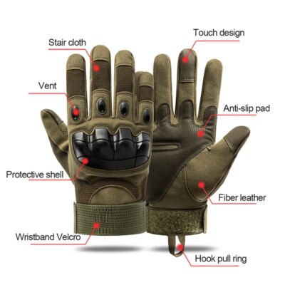 Gants tactiques à écran tactile, mitaine de Ski pour moto, moto, escalade Airsoft, gants de Combat de l'armée