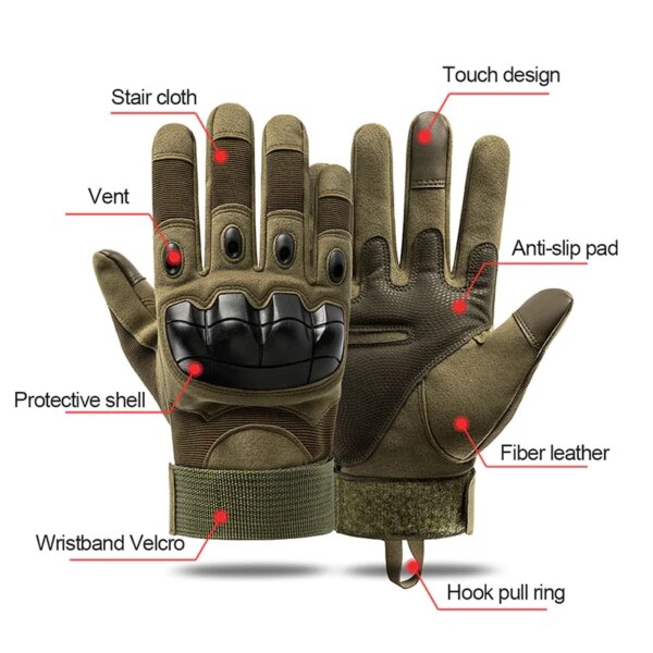 Gants tactiques à écran tactile, mitaine de Ski pour moto, moto, escalade Airsoft, gants de Combat de l'armée