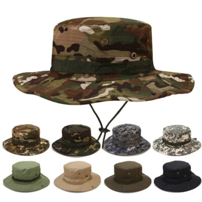 Chapeau d'été camouflage E27 pour hommes, respirant, pliable, plein air, jungle, randonnée, pêche, casquettes ander, léger, décontracté, voyage, plage, soleil