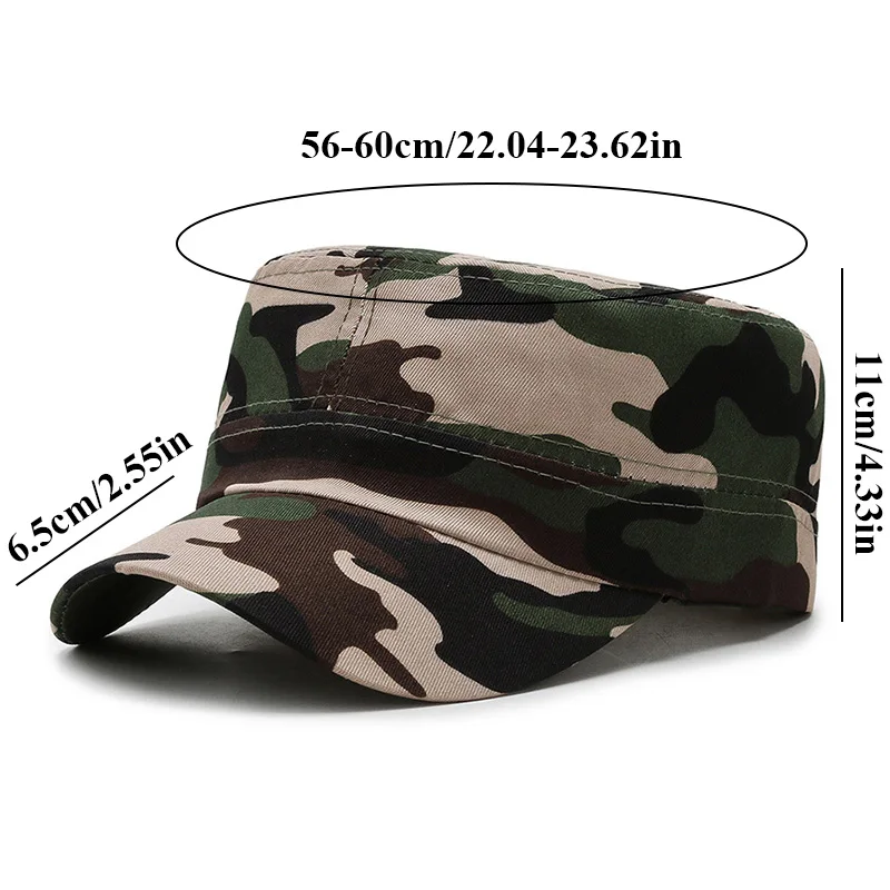Casquette de baseball de l'armĂ©e militaire CamSolomon pour hommes et femmes, chapeau de pĂȘche, casquette plate, casquette Ă visiĂšre, chapeau de soldat, respirant, mode â Image 3