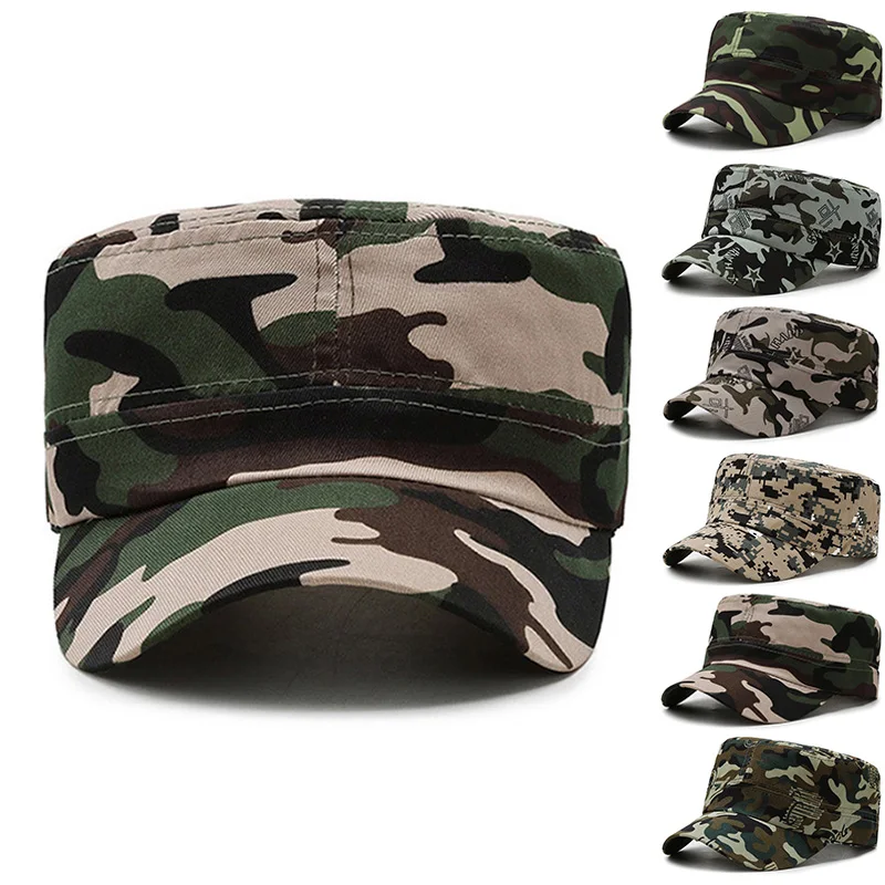 Casquette de baseball de l'armĂ©e militaire CamSolomon pour hommes et femmes, chapeau de pĂȘche, casquette plate, casquette Ă visiĂšre, chapeau de soldat, respirant, mode