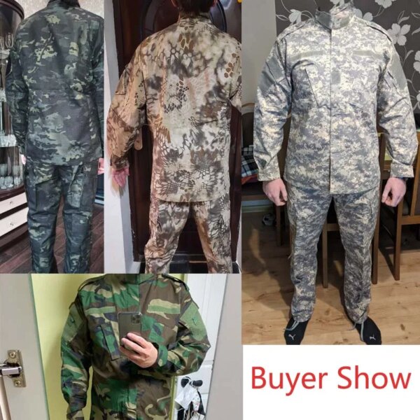 Uniforme militaire de Combat, combinaison tactique, manteau de l'armée, pantalon, Camouflage de pêche, vêtements de chasse militaires, Softair Multicam Airsoft – Image 2