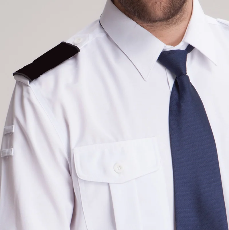 Uniforme de sĂ©curitĂ© blanc Ă manches longues pour hommes, vĂȘtements de personnel de portiers d'hĂŽtel, uniformes de travail Ă©lĂ©gants pour hommes, vestes pour hommes, Royaume-Uni, cadeaux, livraison gratuite â Image 4