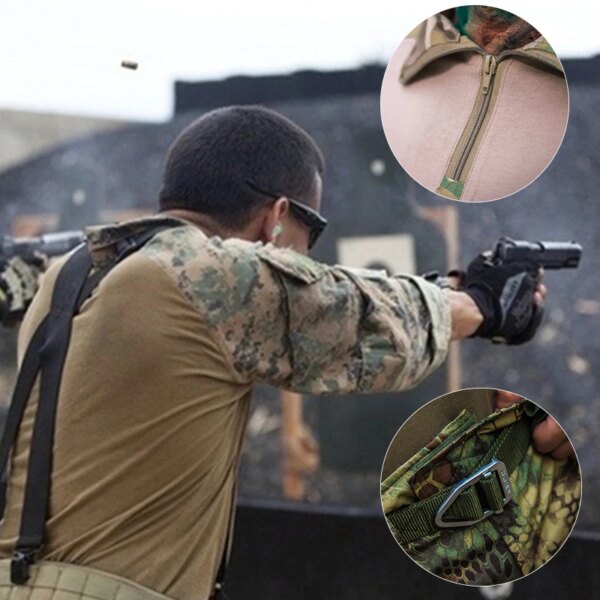 Chemise et pantalon de sniper imbibés de mousse pour hommes, chemise de sniper, uniforme militaire américain, olympiques d'extérieur camouflage de l'armée – Image 4
