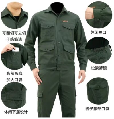 Combinaison de travail en pur coton résistant à l'usure, combinaison de protection du travail, mince, réparation automobile, soudage, été