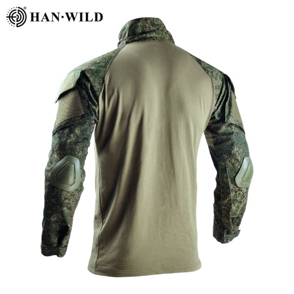 Vêtements de travail Airsoft Paintball, uniforme militaire de tir, chemises de Camouflage de Combat tactique, coussinets Cargo, pantalons, combinaisons militaires Multicam – Image 3