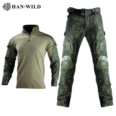 Vêtements de travail Airsoft Paintball, uniforme militaire de tir, chemises de Camouflage de Combat tactique, coussinets Cargo, pantalons, combinaisons militaires Multicam