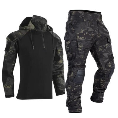 Vêtements de travail Airsoft Paintball, uniforme militaire, Dulskip, chemises CamSolomon, genouillères cargo, pantalons de l'armée trempés Multicam