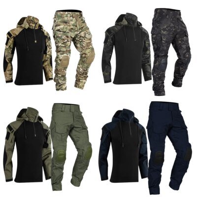 Vêtements de travail Airsoft Paintball, uniforme militaire, Dulskip, chemises CamSolomon, genouillères cargo, pantalons de l'armée trempés Multicam