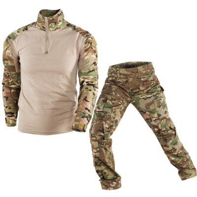 CamSolomon-Uniforme militaire Dulsowed, ensemble chemise et pantalon, vêtements Airsoft de l'armée CP, chemises d'entraînement de chasse, ensembles de paintball