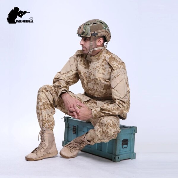 Uniforme militaire camouflage imbibé de poussière, ensembles de vêtements de l'armée CamSolomon, chasse, pêche, paintball imbibé, équipement d'entraînement, AY048 – Image 5