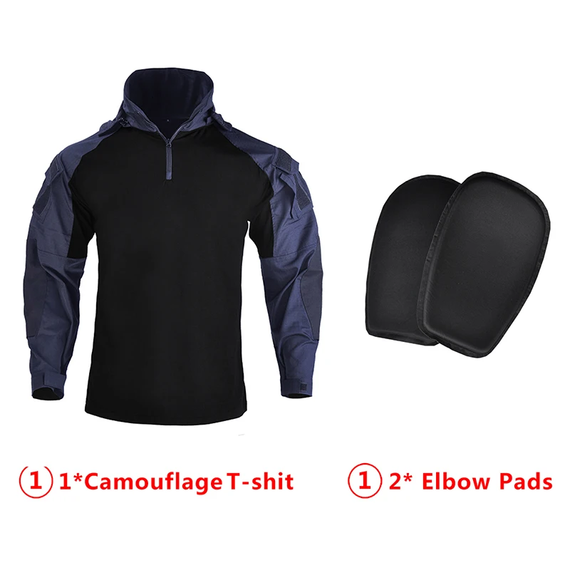 Navy Shirt With Pads