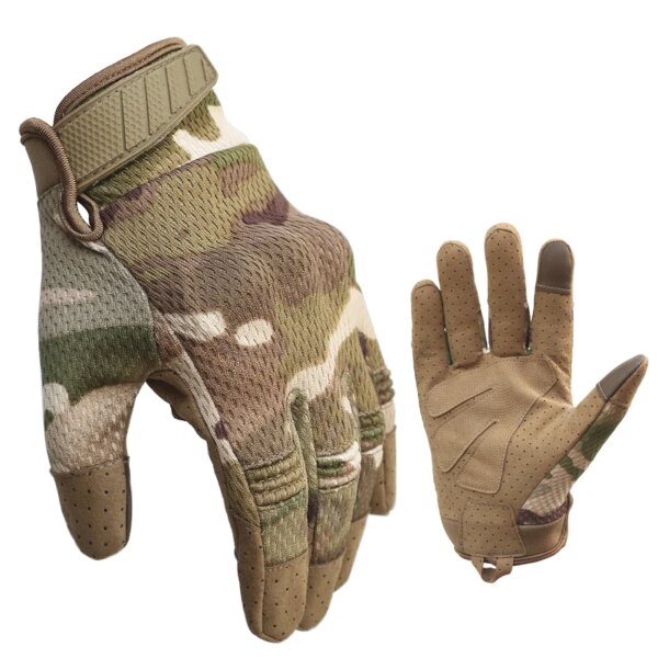 Hommes cyclisme équitation vélo doigt complet Motos gants de course écran antidérapant tactile Sports de plein air gants tactiques militaires protéger l'équipement – Image 3