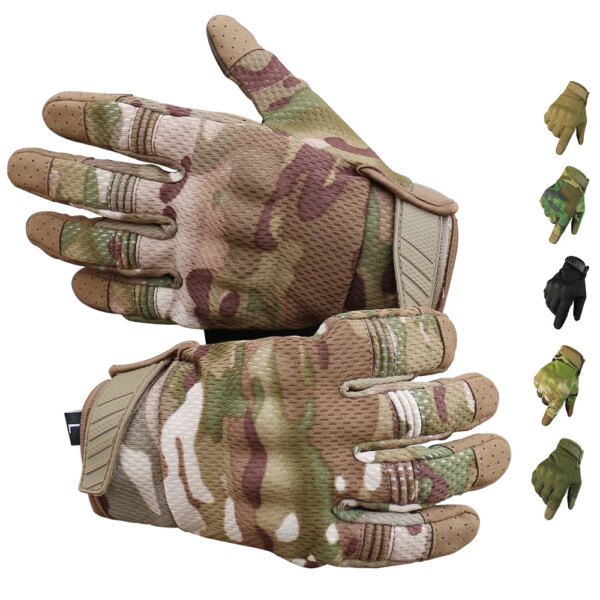 Hommes cyclisme équitation vélo doigt complet Motos gants de course écran antidérapant tactile Sports de plein air gants tactiques militaires protéger l'équipement
