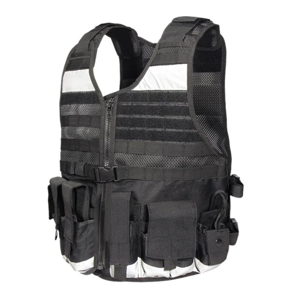 Gilet tactique militaire multifonctionnel résistant aux coups de couteau, gilet d'entraînement spécial hautement réfléchissant, équipement de sport de chasse et de Combat en plein air – Image 6