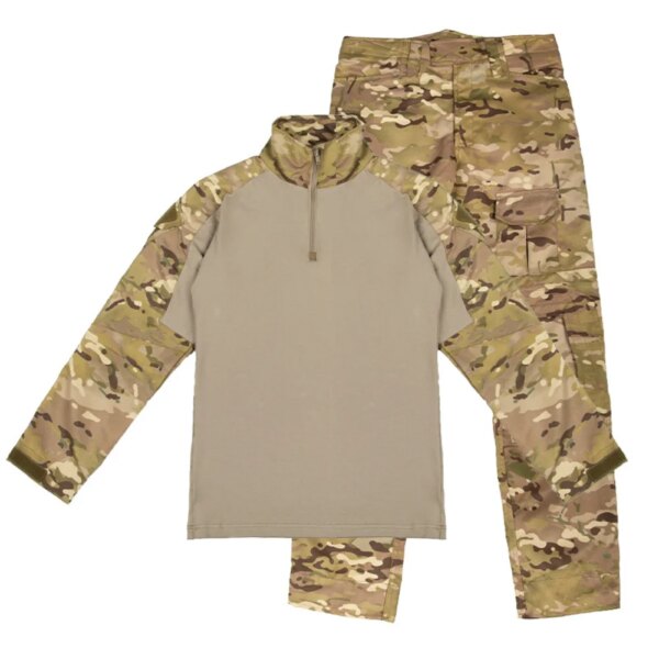 Dulmilitary Airsoft Costumes pour hommes, uniforme d'entraînement militaire imbibé CamSolomon, chemises et pantalons de chasse, ensembles de paintball, C70 – Image 4