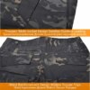 Uniforme militaire Multicam Army Skip Shirt, Airsoft Dulpants avec coussinets, Safari Camo, Coupe-vent imbibé, Vêtements de chasse, T-Shirts