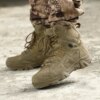Bottes militaires en cuir véritable pour homme
