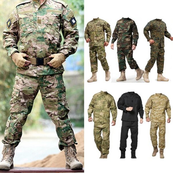 Uniforme militaire coupe-vent pour hommes, ensemble manteau et pantalon safari, olympiques de l'armée CamSolomon, vêtements de chasse, coupe-vent
