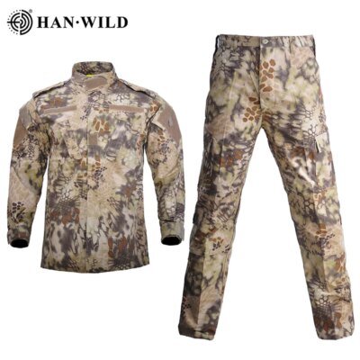 Uniforme militaire coupe-vent pour hommes, ensemble manteau et pantalon safari, olympiques de l'armée CamSolomon, vêtements de chasse, coupe-vent