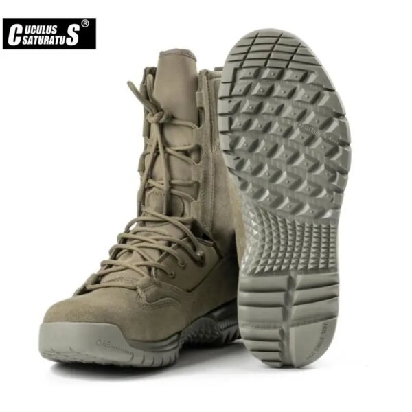 Bottes militaires pour hommes, chaussures de Combat tactique en daim pour l'extérieur – Image 6