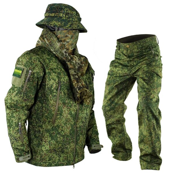 Mege-Uniforme militaire russe CamSolomon Dull, vêtements de travail d'hiver en plein air, veste et pantalon chauds, coupe-vent