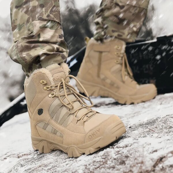 Botte militaire de Combat pour hommes, chaussures de sécurité de travail