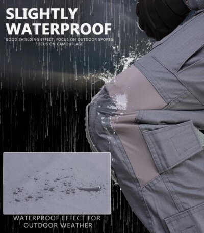 Dultee-Chemise et pantalon de camouflage militaire Airsoft, vêtements de chasse, uniforme multi-poches imperméable