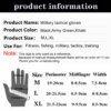 Gants militaires tactiques de plein air sans doigts, jointures dures, Paintball Airsoft, Combat de chasse, randonnée, mitaines militaires