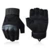 Gants militaires tactiques de plein air sans doigts, jointures dures, Paintball Airsoft, Combat de chasse, randonnée, mitaines militaires