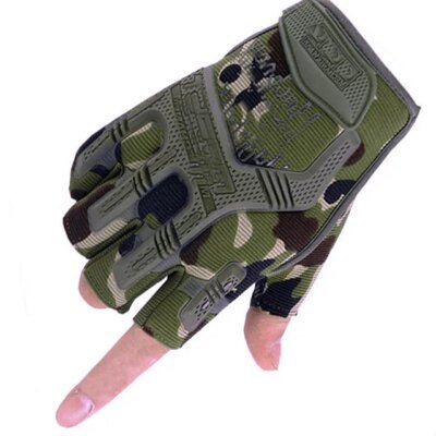Gants militaires tactiques, demi-doigt Paintball Airsoft Shot Combat antidérapant pour hommes, gants de vélo complets, équipement de protection