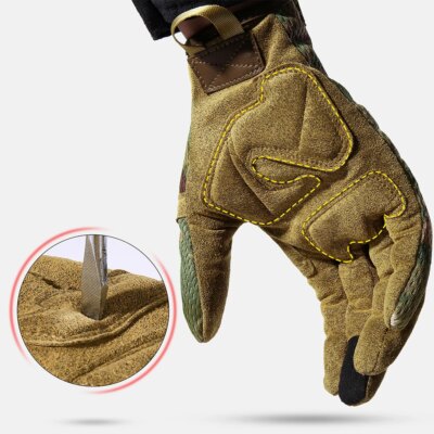 Gants tactiques de plein air, entraînement militaire, Sport de l'armée, vélo escalade, tir, chasse, équitation, cyclisme, mitaines moto vtt antidérapantes travail à doigt complet