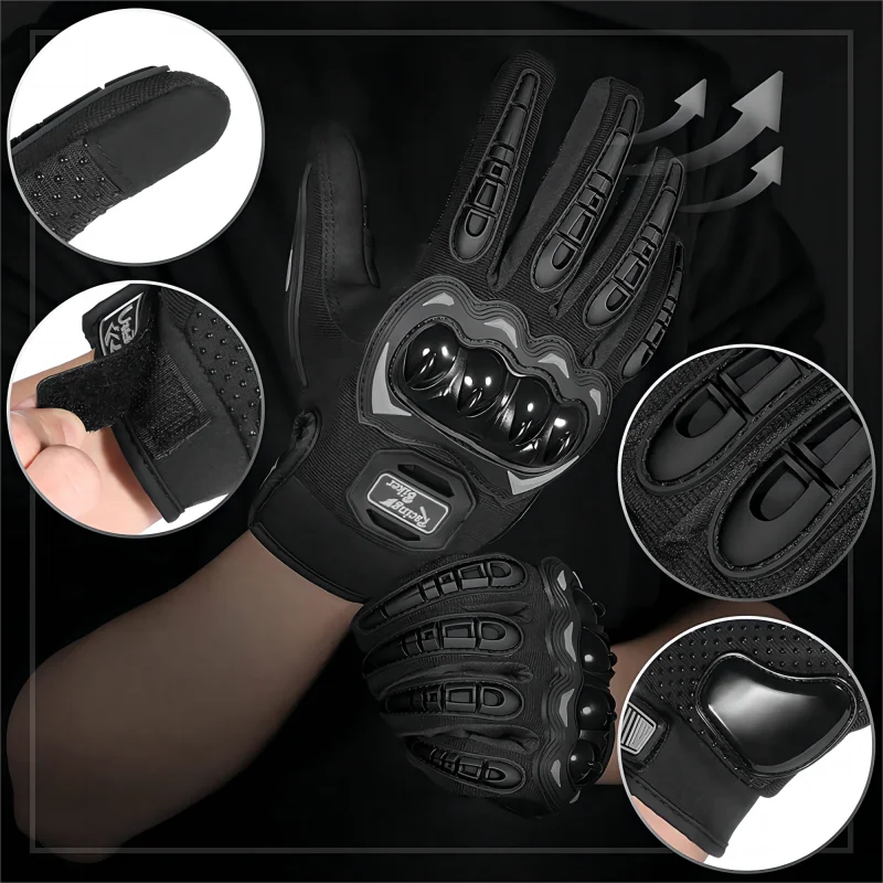 Gants de moto respirants à écran tactile pour hommes, protection contre les chutes, cyclisme, conduite de vélo, motocross, VTT, motard, ourcycliste – Image 2