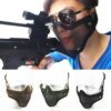 24882-fbfeed.jpg Masque demi-visage tĂȘte de mort en maille mĂ©tallique, accessoires de chasse militaires de l'armĂ©e, masques infĂ©rieurs Airsoft Paintball
