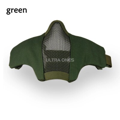 Masque facial en maille d'acier à faible teneur en carbone pour airsoft, respirant, protecteur, tir au paintball, CS Wargame, masque facial DulHalf