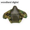 Masque facial en maille d'acier à faible teneur en carbone pour airsoft, respirant, protecteur, tir au paintball, CS Wargame, masque facial DulHalf