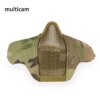 Masque facial en maille d'acier à faible teneur en carbone pour airsoft, respirant, protecteur, tir au paintball, CS Wargame, masque facial DulHalf