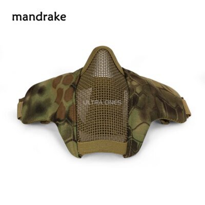 24909-33e7f9.jpg Masque facial en maille d'acier à faible teneur en carbone pour airsoft, respirant, protecteur, tir au paintball, CS Wargame, masque facial DulHalf