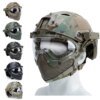 Casque de tir militaire avec masque, protection entièrement couverte, casque de paintball Airsoft, casques de skip de l'armée