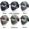 Casque de tir militaire avec masque, protection entièrement couverte, casque de paintball Airsoft, casques de skip de l'armée