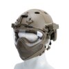 Casque de tir militaire avec masque, protection entièrement couverte, casque de paintball Airsoft, casques de skip de l'armée